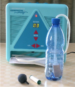 Ozonisierung von Wasser durch Ozonisator; Ozonisator ab ca. 20 